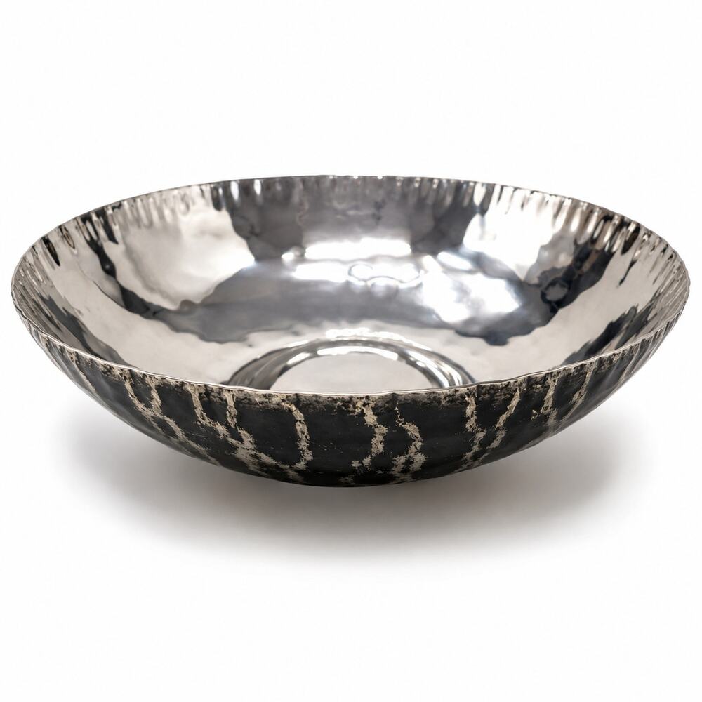 Michael Aram Hand Hammered Decorative Metal Bowl 10.5" Signed India